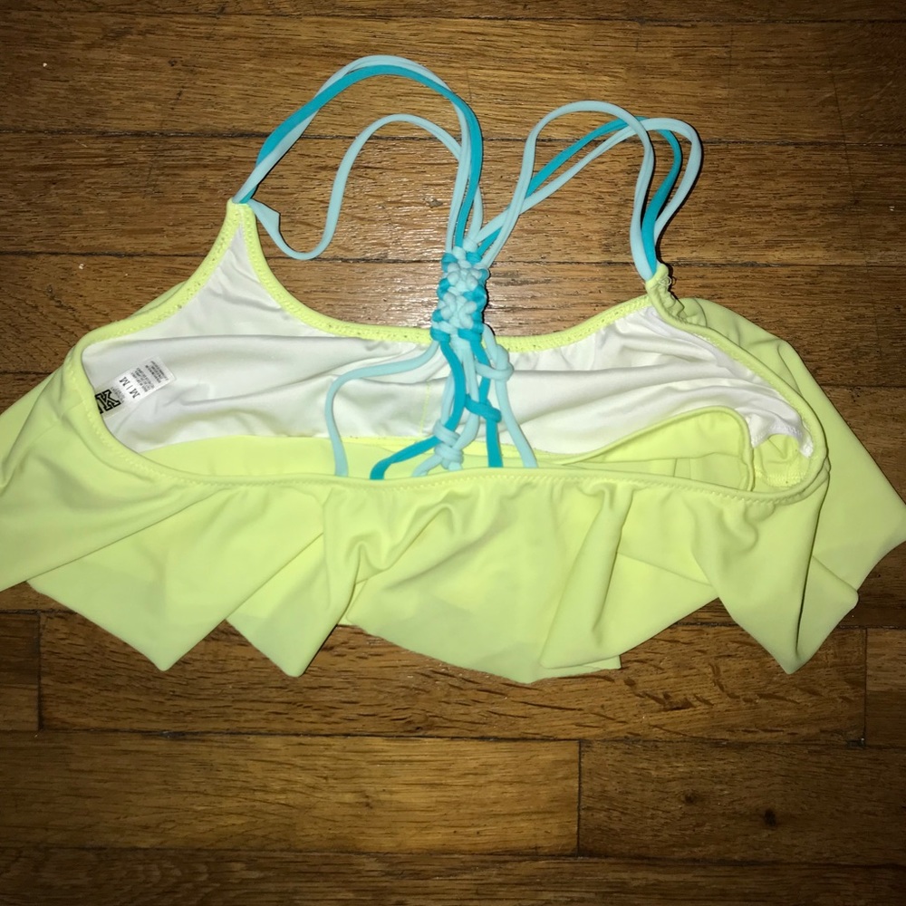 Victoria’s Secret neon yellow racerback bikini top